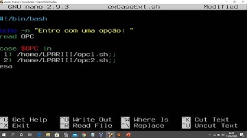Programa em Shell  Linux - Case acessando programas externos - Fatec Osasco