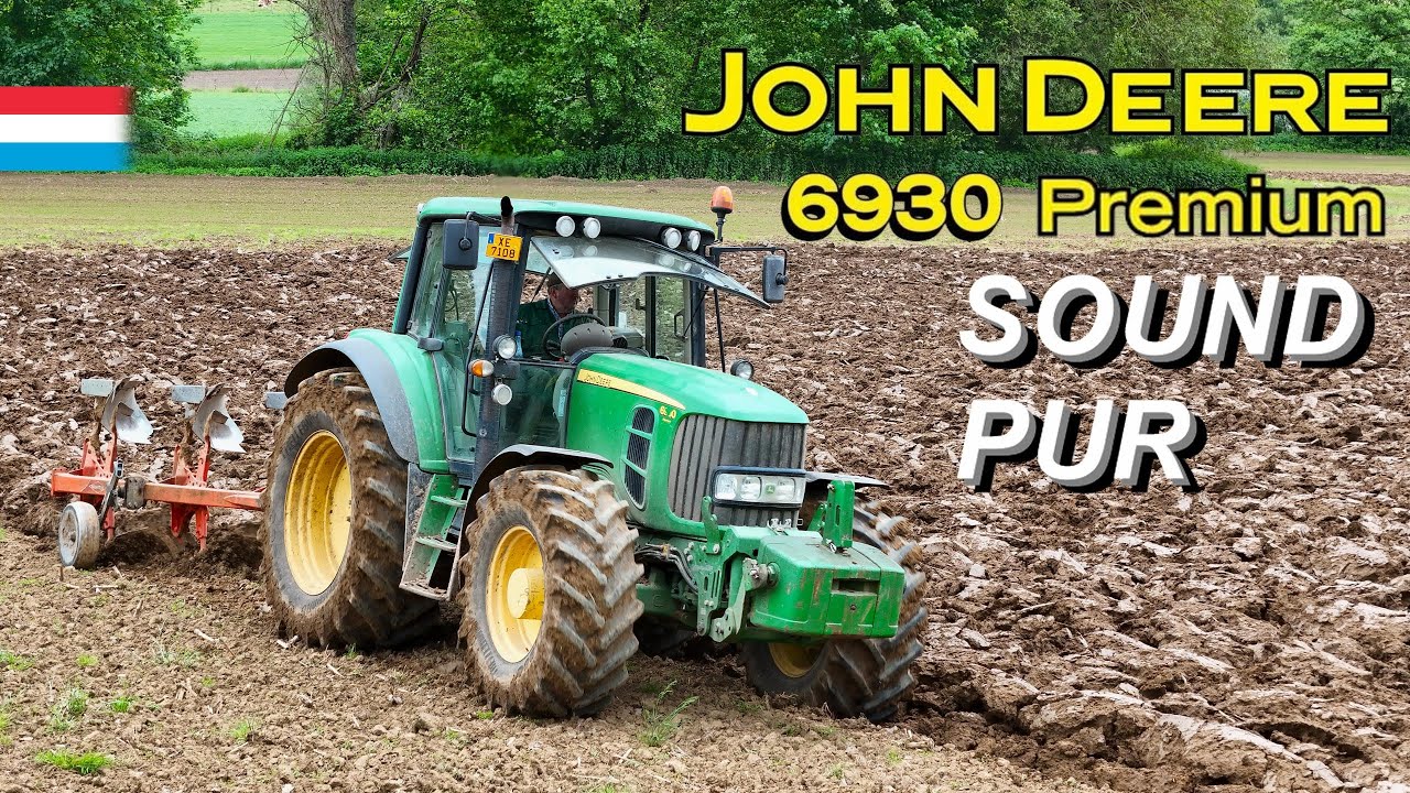 [Sound pur] John Deere 6930 Premium beim pflügen | Luxemburg 2024