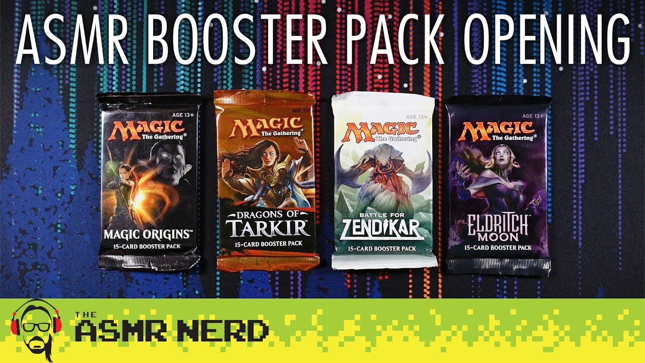 ASMR | Magic: The Gathering Random Booster Pack Opening! (ear to ear up close whispering, crinkles)
