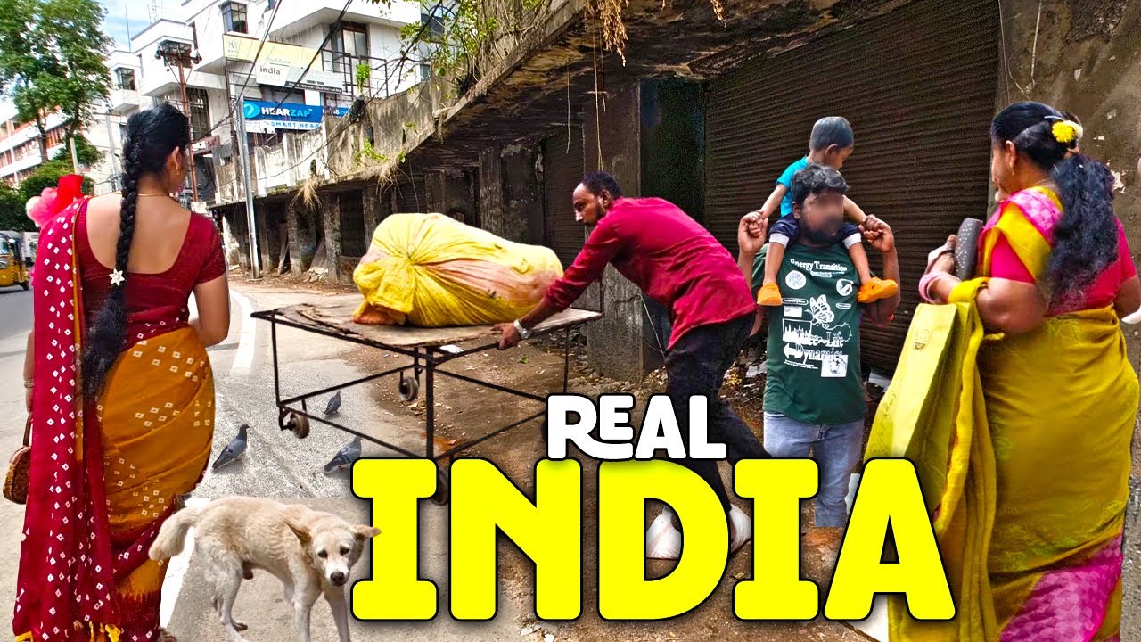 Повседневная жизнь Индии | Пеший тур 4K 🇮🇳