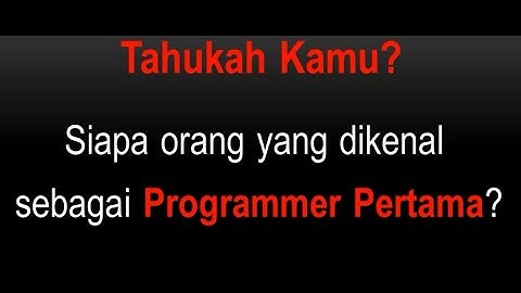 Programmer Pertama?