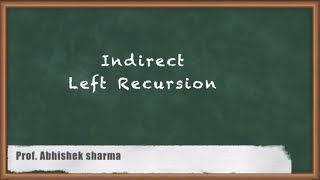 Indirect Left Recursion Illustrated : Compiler Design Concepts | GATE