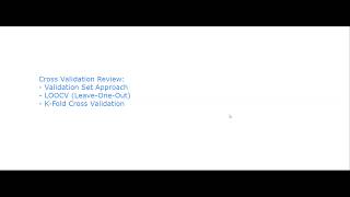 Data Mining with R - Cross Validation Review