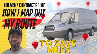 This is how I map out my contract route to save miles, (contract pay), (3 hour work day) #cargovan
