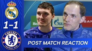 Tuchel \& Christensen React To First Leg Draw | Real Madrid 1-1 Chelsea | Post Match Reaction