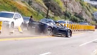 McLaren Supercar Crashes on the Highway