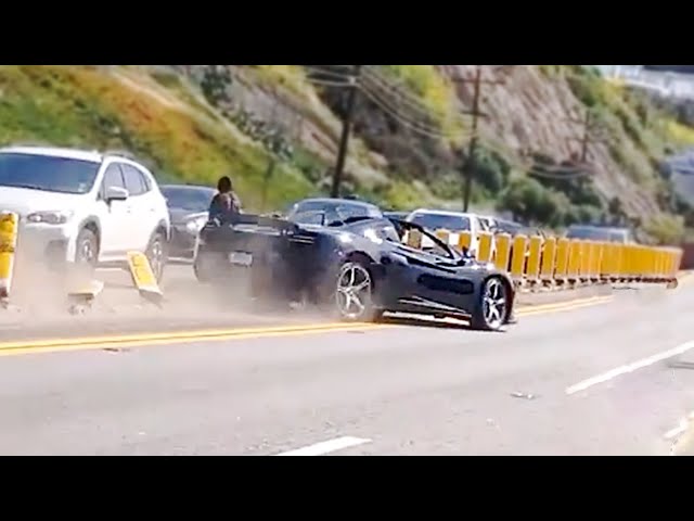 McLaren Supercar Crashes on the Highway class=