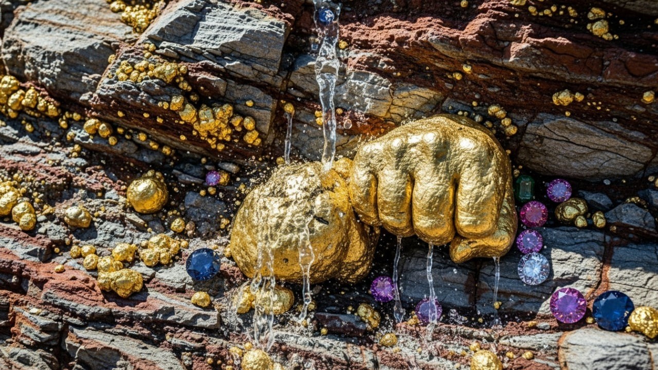 wow Amazing digging the gold treasure at riverside