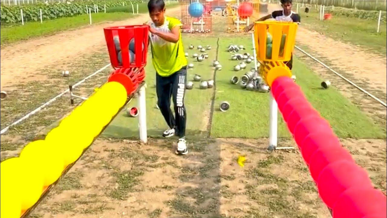 A chance for two young people to win prizes with a stunt balloon bursting device