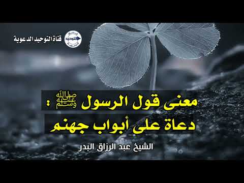 معنى قول الرسول ﷺ دعاة على أبواب جهنم الشيخ عبد الرزاق البدر