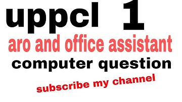 Office assistant and a r o computer questions UPPCL