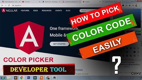 How To Use Chrome Developer Tools Color Picker To Pick Color Code From Any Website with CTRL+Shift+I