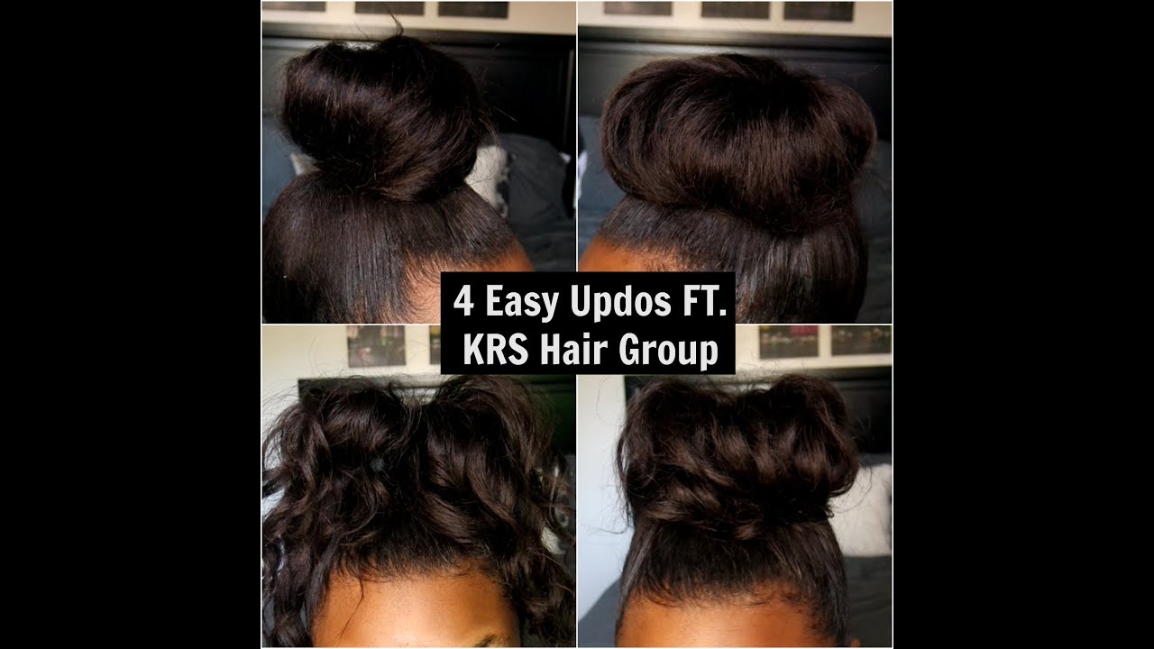 4 Super Easy Updo Hairstyles Ft Knappy Hair Extensions Youtube