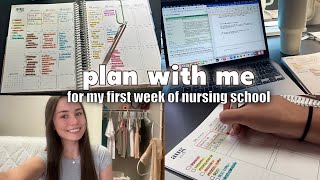 Plan with Me | first week of nursing school