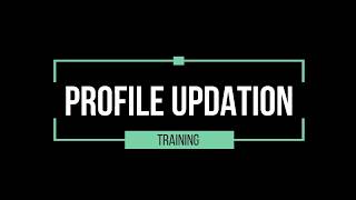 Full Steps to update Training profile News