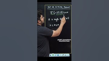 Dot Or Scalar Product Of Vectors With QuickShot Math|#shorts#cuetpreparation#cuet