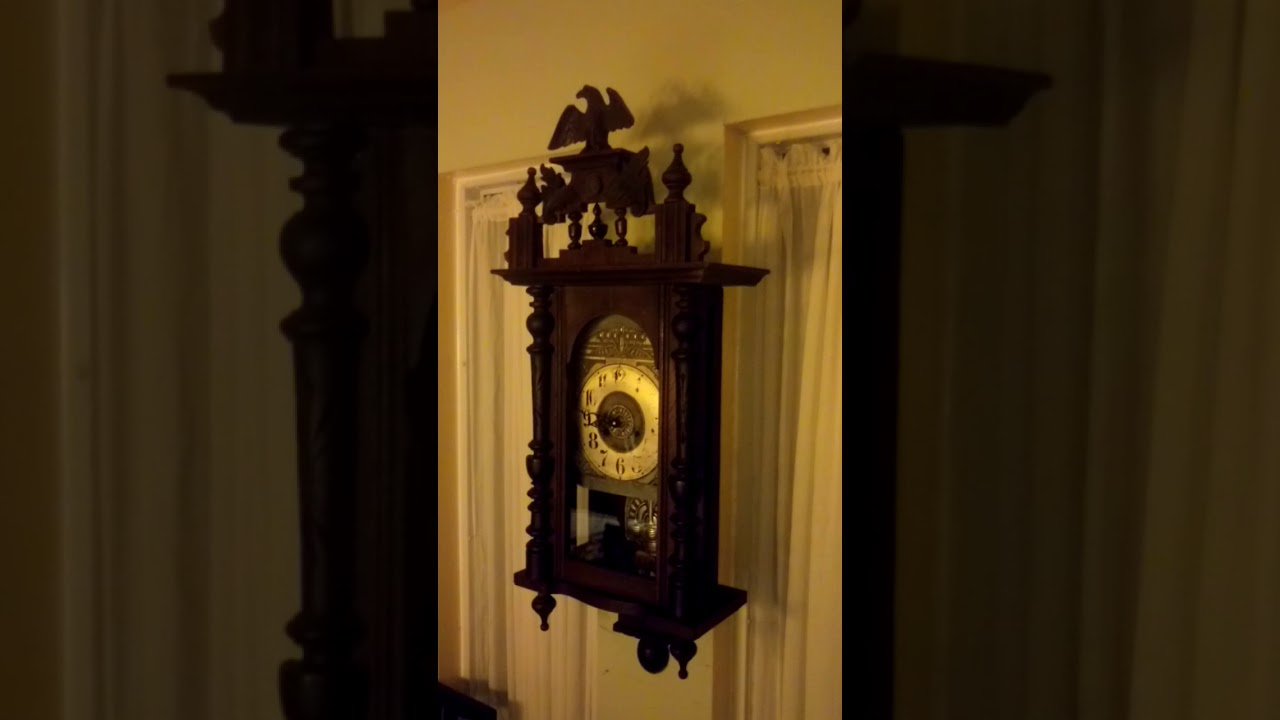 Finished 1890's Junghans clock in case.