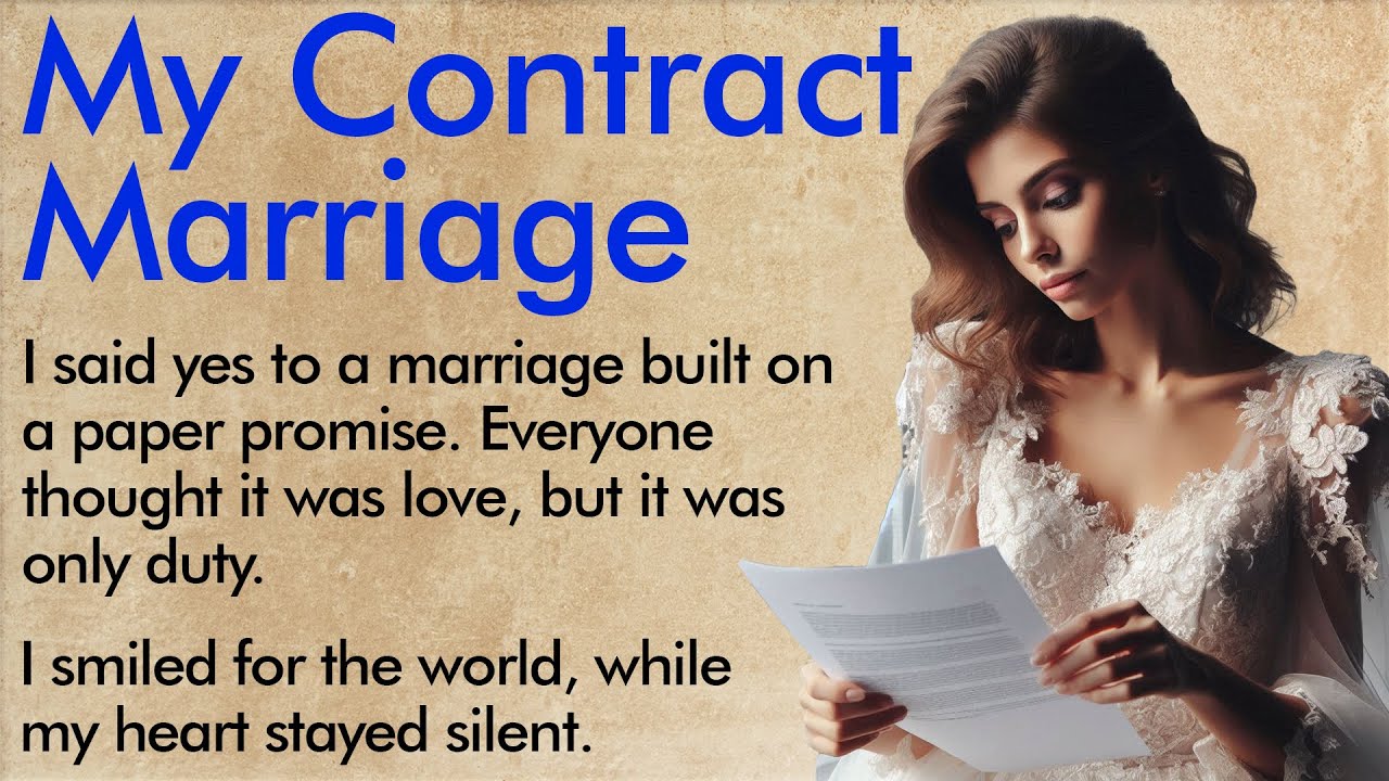 My Contract Marriage ✅ Emotional English Story (A1–A2 Level) ✅