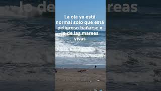 video las olas está normal pero está peligroso x las mareas vivas