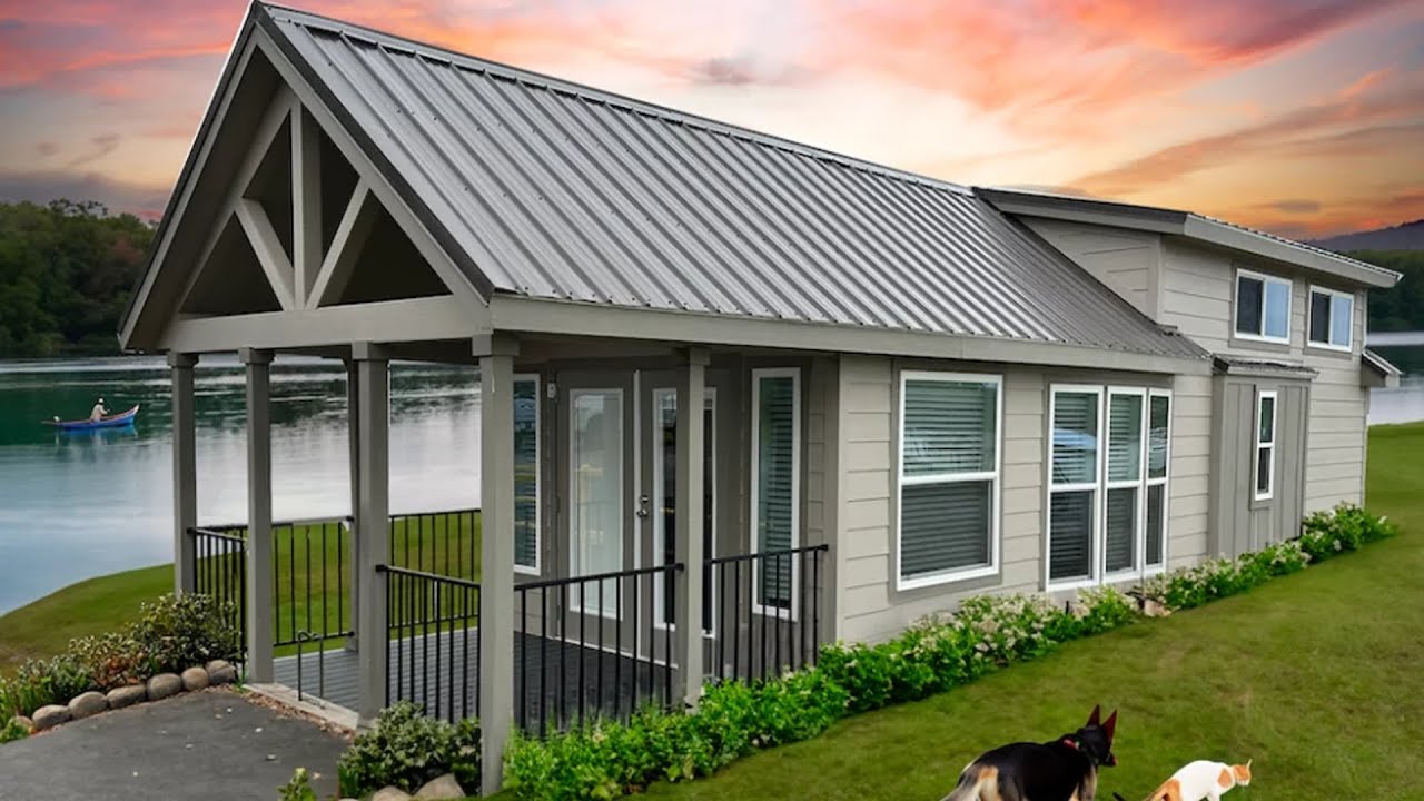 Incredibly Beautiful LAKEVIEW Tiny Homes Park Model RV - YouTube