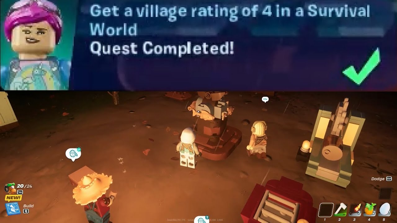 Get a village rating of 4 in a Survival World Fortnite YouTube