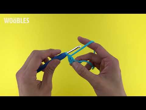 Left-handed // Double crochet in a foundation chain