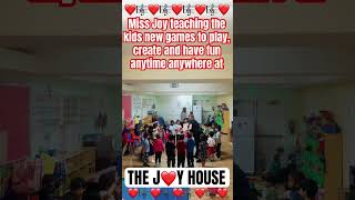 Miss Joy teaching the kids fun Jiy House Games for the kids to play anytime anywhere