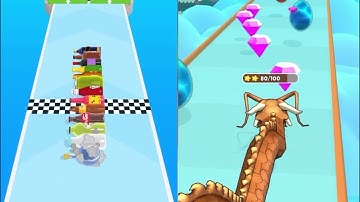 Fragile Run 3D /vs Dragon 🐉 ∞ Gameplay Android iOS • Satisfying Mobile Games