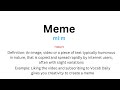 How to pronounce Meme - Vocab Daily