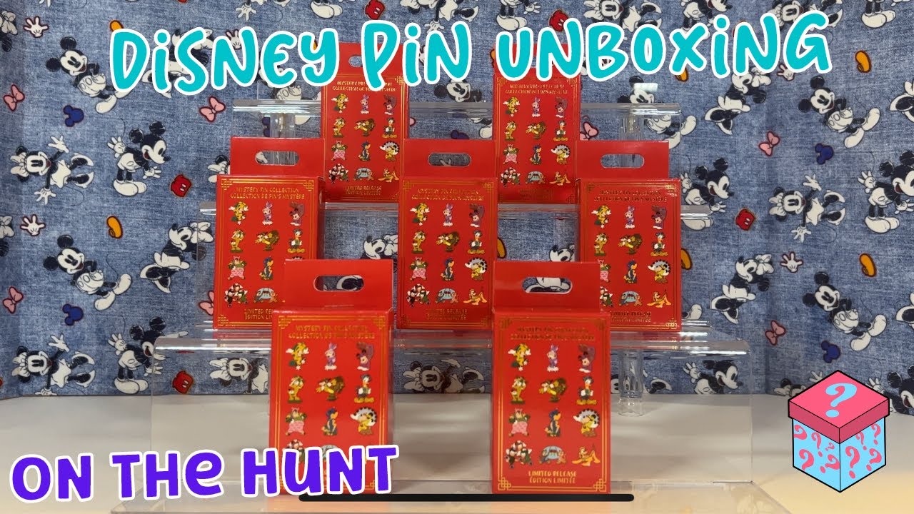 Disney Pin Unboxing Chinese Lunar New Year Pins with Disney