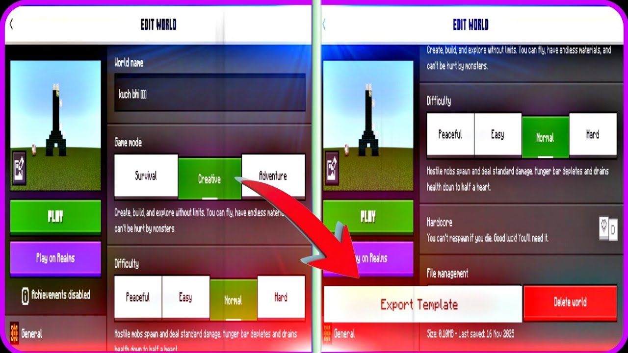 How to Export world in Minecraft (1.21) world backup - YouTube