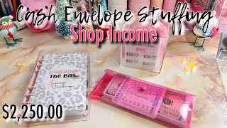 CASH ENVELOPE STUFFING SHOP INCOME | DECEMBER 2023 | #cashenvelopesystem  #savingschallenges