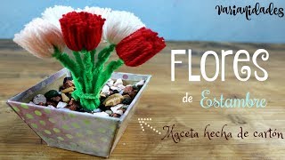 FLORES DE ESTAMBRE 💐 / FÁCIL / Colaborativo San Valentín  // Varianidades :D