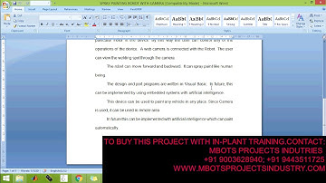 DESIGN AND FABRICATION OF SPRAY PAINTING ROBOT WITH CAMERA MECHANICAL PROJECT-MBOTS PROJECT INDUSTRY