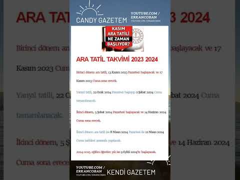 Okullarda Ara Tatil