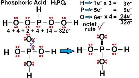 Chemistry - Chemical Bonding (25 of 35) Lewis Structures - Phosphoric Acid- H3PO4