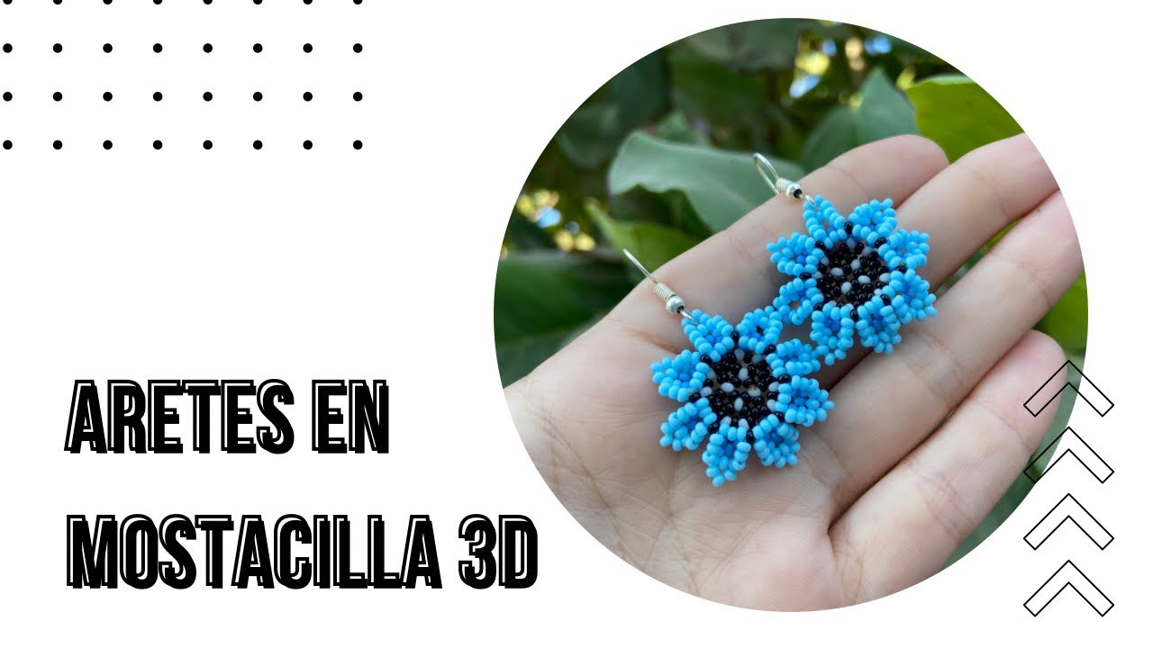 Aretes en mostacilla 3D