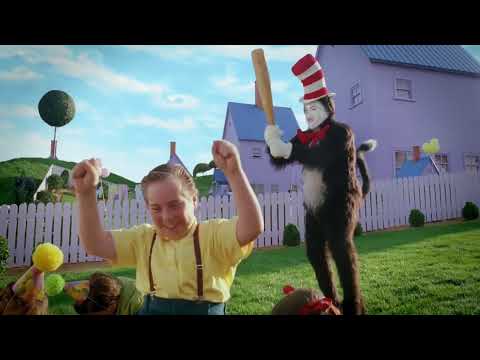 The Cat in the Hat - Cat knocks the Kid with a bat scene