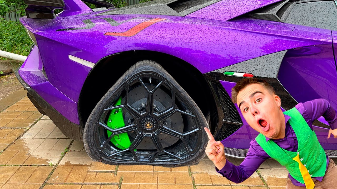 Yellow Man on Camaro Put POP IT in Car VS Mr. Joe Conjured Triangular Wheels in Lamborghini 13+