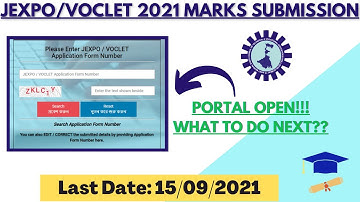 JEXPO & VOCLET 2021 Online Marks Submission Portal Activated!! Wbscte New notice|