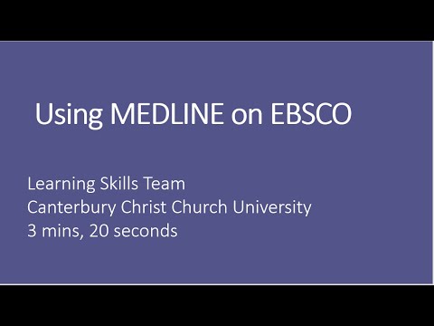 Searching MEDLINE (EBSCO)