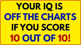 🧠 YOUR IQ IS OFF THE CHARTS IF YOU SCORE 10/10! 🤯 | IQ TEST | SHARPMIND QUIZ