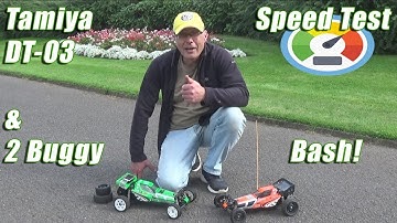 Tamiya DT03 Speed Test & 2 Racing Fighter Bash!
