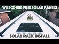 Skoolie Solar Deck/Roof Rack Installation: School Bus Conversion Ep 17