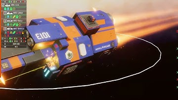 Nebulous Fleet Command: 4 on 3 AI battle