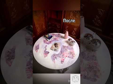 Спасение круглого стола (перекраска мебели своими руками)#shorts