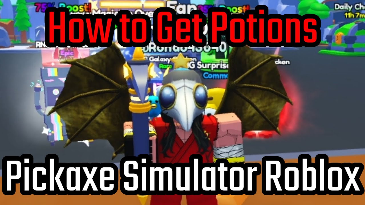 How to Get More Potions in Pickaxe Simulator Roblox - How to Get Luck, Speed, Damage & Coin Potions