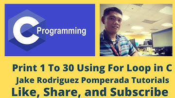 Print 1 to 30 Using  For Loop in C