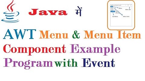 AWT Menu Example Program in Java (हिंदी में)