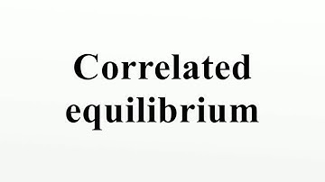 Correlated equilibrium